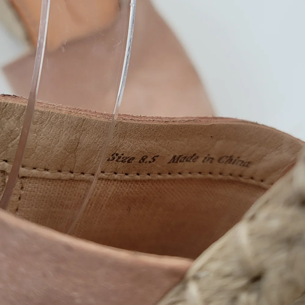 Dolce Vita Suede Leather Wedge Sandal Espadrilles 8.5